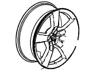 GM 92230894 Wheel Rim, 20X9 *Sterling Silencer