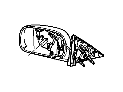 GM 25884284 Mirror Assembly, Outside Rear View *Service Primed