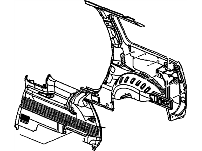 GM 15204500 Panel Assembly, Body Side Lower Trim *Oak