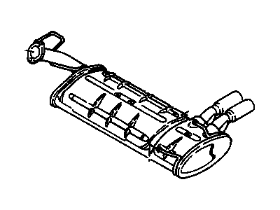 GM 97073728 Exhaust Muffler (W/Tail Pipe)