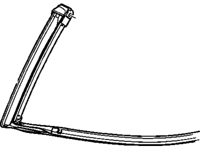 GM 89023801 Weatherstrip,Front Side Door Window Rear