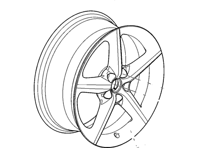 GM 9597294 Wheel Rim, 18X8.0 Aluminum 55Mm Outside 110Mm Bellcrank