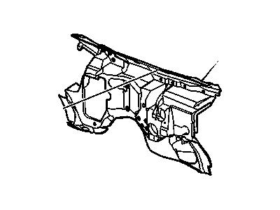 15757734 GM Dash Panel Insulator Assembly Illustration 1 of 1