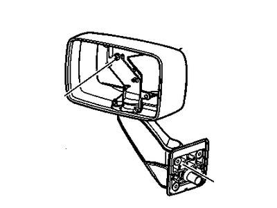 GM 20836087 Mirror Assembly, Outside Rear View *Chrome