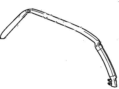 GM 10329158 Weatherstrip Assembly, Roof Lift Off Panel/Window Rear*Black