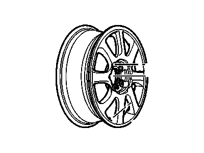 GM 9595168 Wheel Rim, 16X6.5J Aluminum 52Mm Outside 115.0 Bellcrank *Chrome