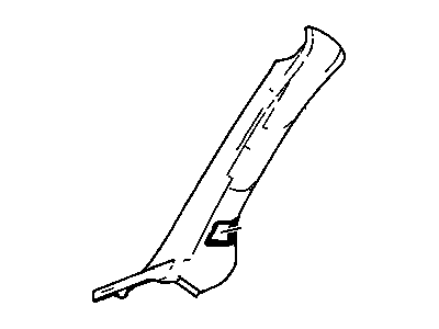 GM 15949845 Molding Assembly, Windshield Side Garnish *Ebony