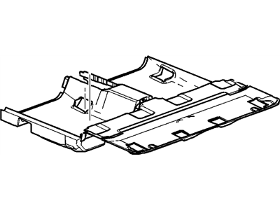 GM 20815657 Carpet Assembly, Rear Floor Panel *Shale