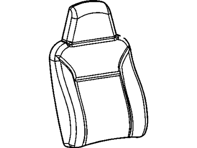 19121900 GM Driver Seat Back Cushion Cover Assembly *Pewter Illustration 1 of 1