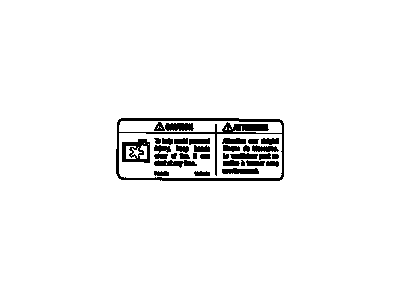 GM 94568902 Label, Fan Blade Warning