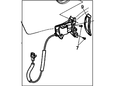 GM 92287825 Latch Assembly, Fuel Tank Filler Door