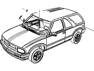 GM 15724145 Molding Assembly, Windshield Reveal *Marked Print