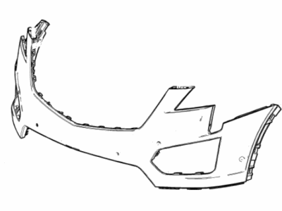 thumbnail image 2 of GM 23476442 Front Bumper Filler Assembly With Park Assist 2 of 6