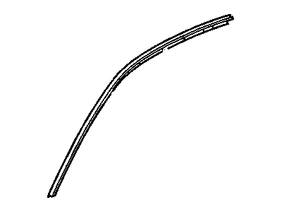 GM 10321350 Molding Assembly, Front Side Door Window Upper Reveal, Right *Black