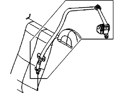 GM 96834263 Belt Asm,Rear Seat Center