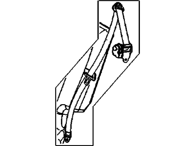 GM 96454760 Rear Seat Belt Assembly, Outer Assembly Left
