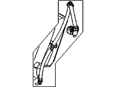 GM 96454756 Rear Seat Belt Assembly