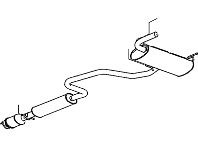 GM 25919666 Exhaust Muffler Assembly (W/ Exhaust & T/Pipe & 3W