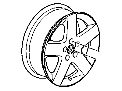 GM 9596317 Aluminum Wheel Rim, 17X6.5 Aluminum 42Mm.