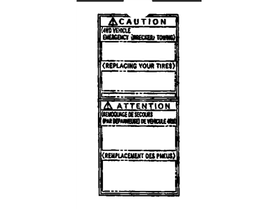 GM 88969230 Label,Roadside Service Information