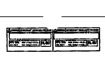 GM 88970292 Label,A/C Refrigerant Warning