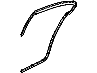 GM 92257475 Weatherstrip, Rear Side Door Upper Auxiliary