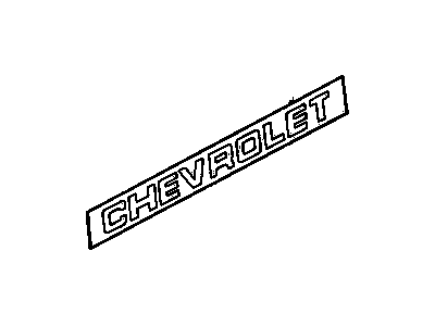 GM 15603690 Decal, Pick Up Box End Gate *Argent