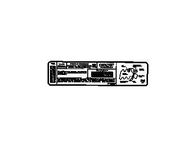 GM 12580177 Label, Vehicle Emission Control Information