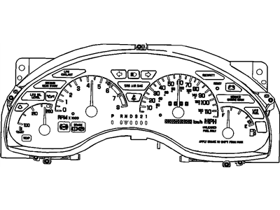1997 Pontiac Grand Prix Instrument Cluster - 16196032