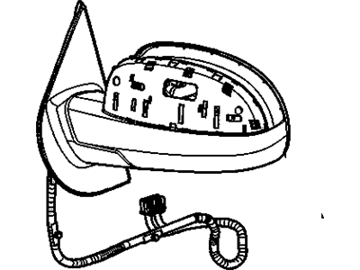 GM 20756950 Mirror Assembly, Outside Rear View *Ex Brt Chrom