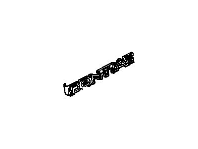GM 22580256 Plate Assembly, Name "Pontiac" *Black