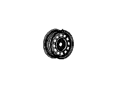 GM 9593549 Wheel Rim Assembly,15X6 *Black