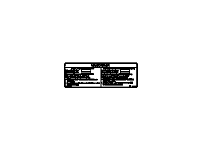 GM 52371807 Label, Dual Fuel Information