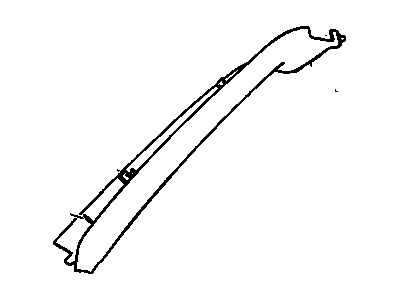 25956187 GM Windshield Side Garnish Molding Assembly *Ebony Illustration 1 of 1