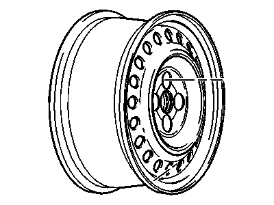 GM 9595086 Wheel Rim Assembly, 15X6.0 Steel 50Mm Outside 100Mm X 4