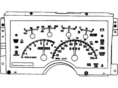 GMC K2500 Instrument Cluster - 16155115