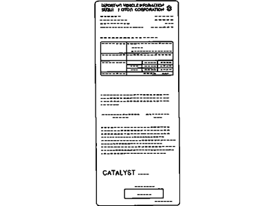 GM 30024424 Label, Emission Control