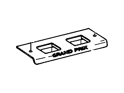 10280970 GM Plate, Front Side Door Armrest Switch Mount *Graphite Illustration 1 of 1