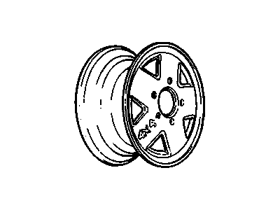 GM 12354880 Wheel Rim Assembly, Kit, Aluminum 15X7 *White