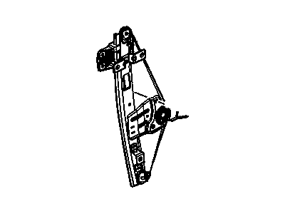 GM 19301975 Rear Driver Side Power Window Regulator (W/O Motor)