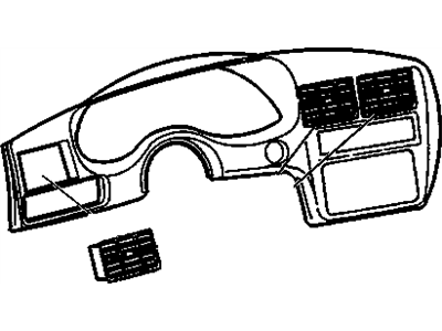 GM 10262024 Outlet Assembly, Instrument Panel Center Air