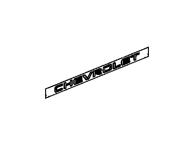 GM 15788025 Decal, Pick Up Box End Gate *Charcoal