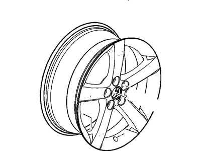 GM 9597298 Wheel Rim, 18X8.0 Aluminum 55Mm Outside 110Mm Bellcrank