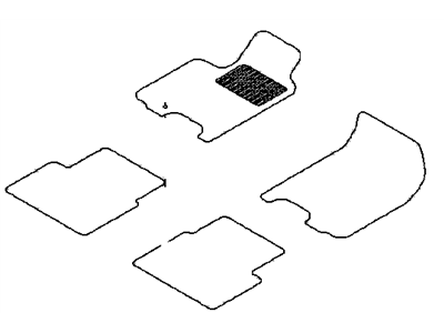 GM 96987076 Mat Set,Floor Auxiliary *Black