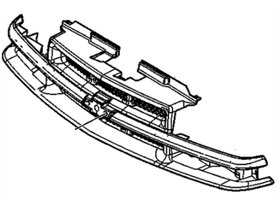 GM 12471853 Grille,Radiator *Paint To Mat