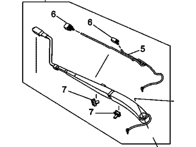 GM 92280130 Arm Assembly, Windshield Wiper