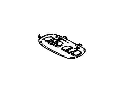 88937222 GM Filler, Roof Console (Homelink & Travelnote) (Phosphate Electro, Organic*Pewter) Illustration 1 of 1