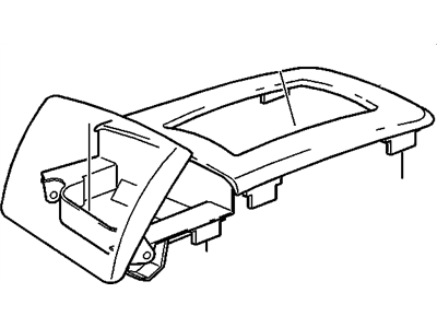 GM 15024457 Plate Assembly, Front Floor Console Trans Shift Opening T*Marked Print