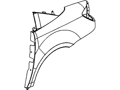 GM 22729252 Quarter Outer Panel 22729252 GM Quarter Outer Panel Illustration 1 of 1