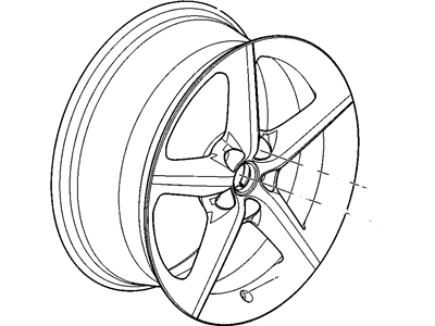 GM 9597293 Wheel Rim, 18X8.0 Aluminum 55Mm Outside 110Mm Bellcrank *Polished